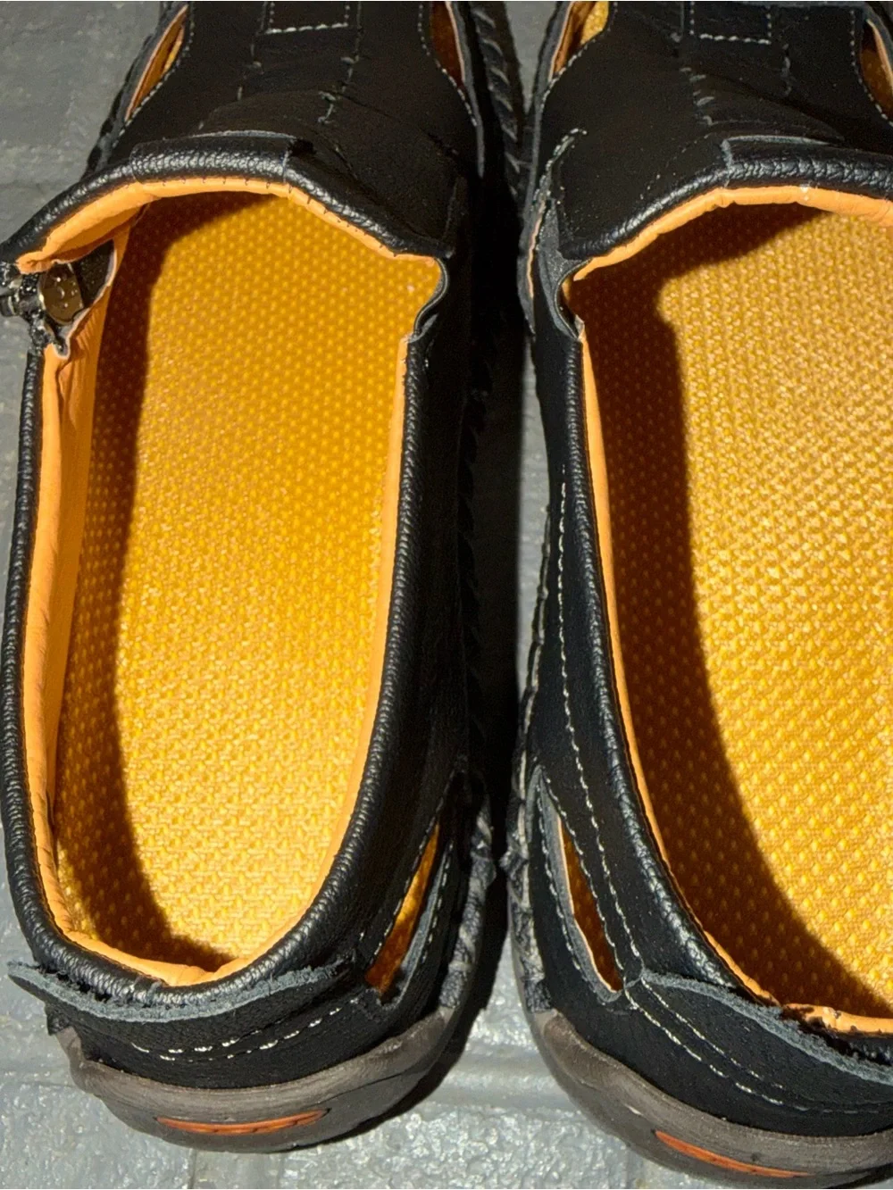 Mens Closed Toe Fisherman Sandals Zip Side Beach Outdoors 41 (8) Non-Slip Comfy